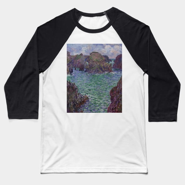 Port-Goulphar, Belle-Ile by Claude Monet Baseball T-Shirt by Classic Art Stall